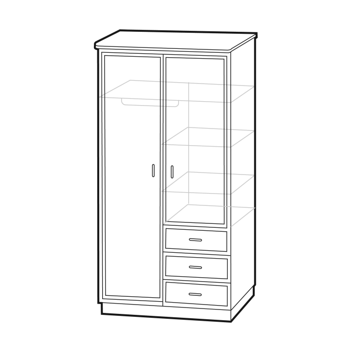 Davis Combination Wardrobe