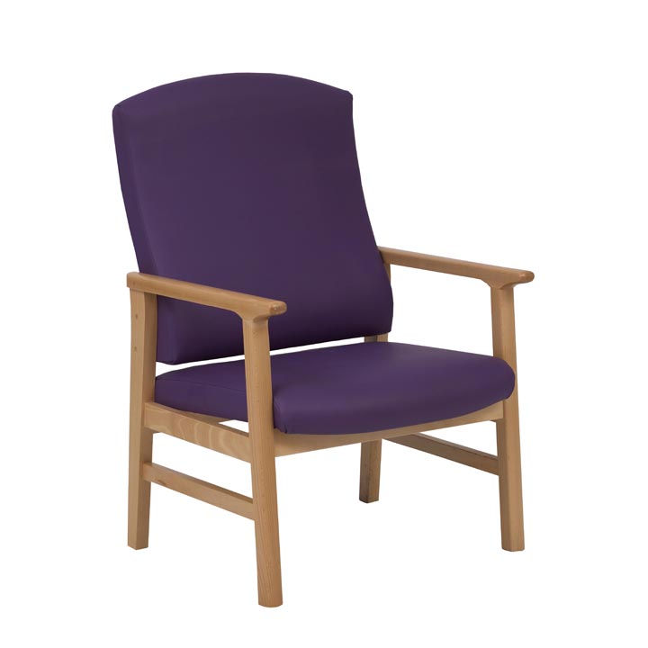 Dalton Bariatric Armchair with Handgrips and Housekeeping Wheels