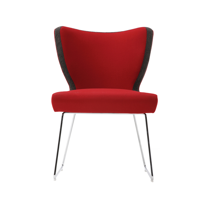 Jenny Upright Armless Chair with Wire Frame