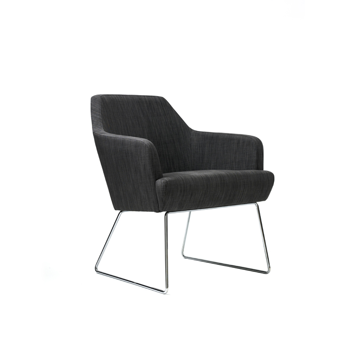 Lucia Compact Club Chair with Wire Base