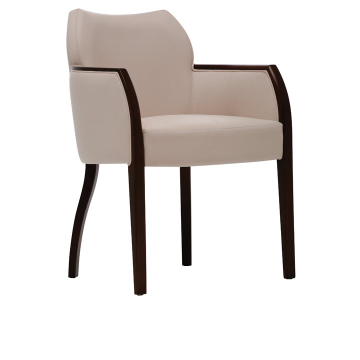 Millie Upright Armchair Show Wood Arms
