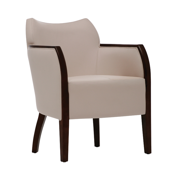 Millie Compact Club Chair Show Wood Arms