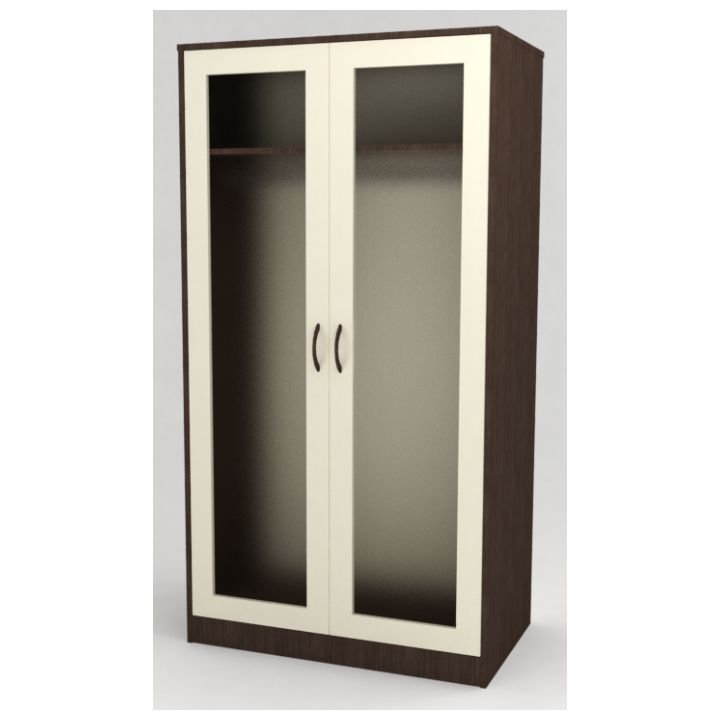 Caspia Double Wardrobe with Vision Panel