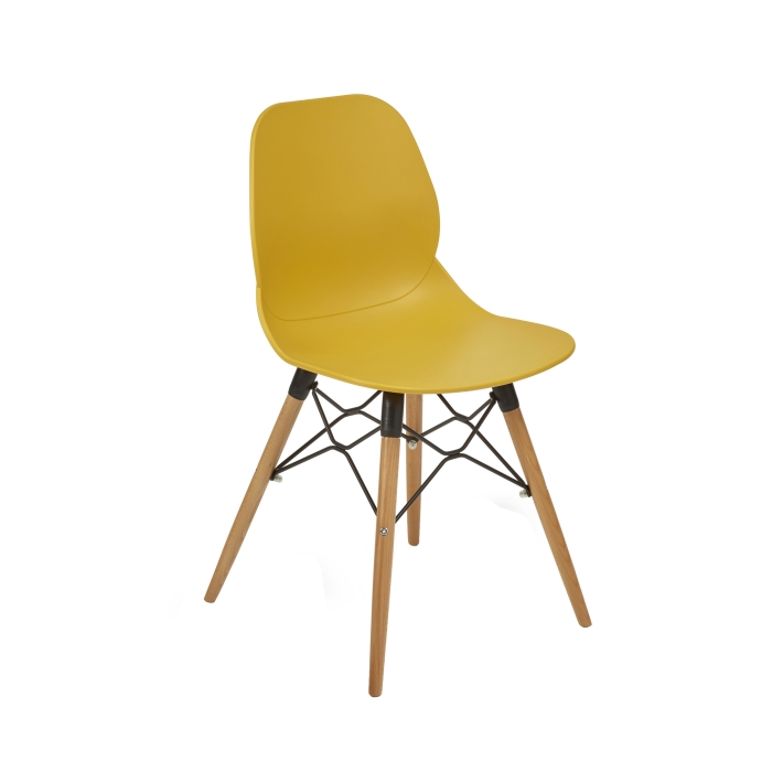Shore Upright Armless Chair Natural Beech Frame